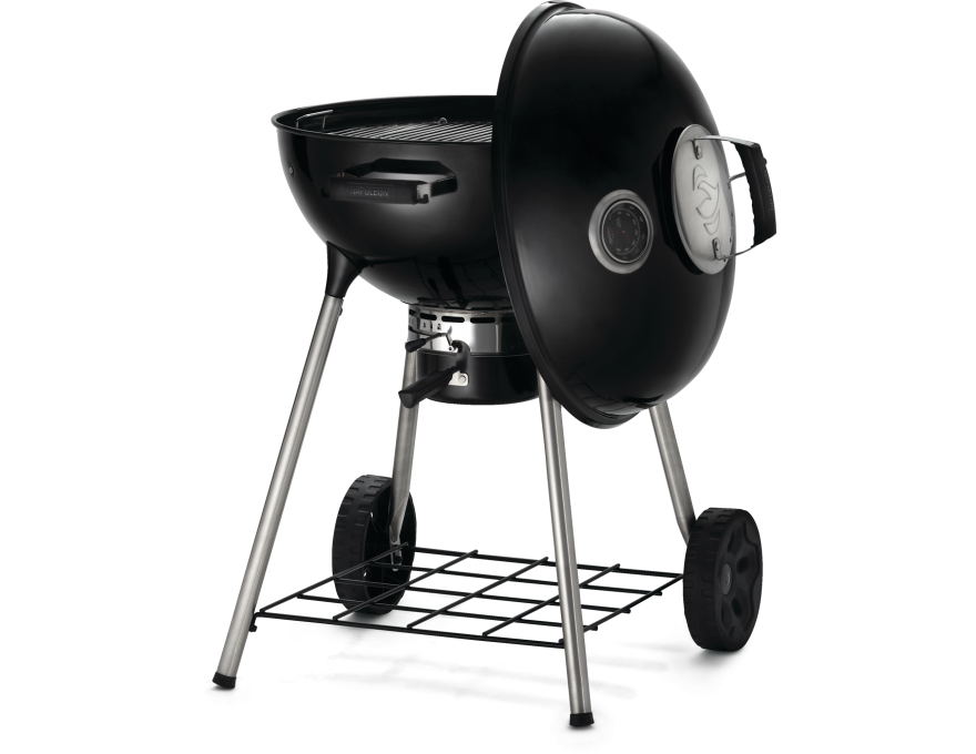 Grill węglowy 22" Premium Charcoal Kettle czarny 57 cm + zestaw (komin do rozpalania #67802, węgiel drzewny 3 kg #67107, podpałka 100 szt. #67052) - 3